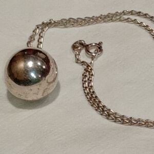 Vintage Sterling Silver Sphere Necklace